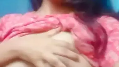 Sharp nose girl showing her untouched big boobs