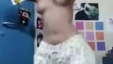 Village Desi chick exposes small boobs in her own private XXX show