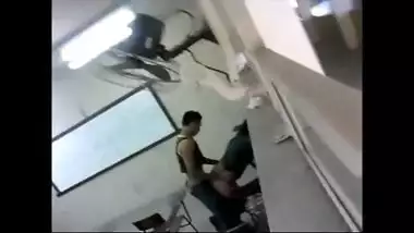 Voyeur records Goa college couple fucking in classroom on cam!