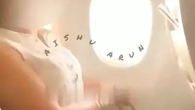 Daring Indian wife shows her boobs on a public flight