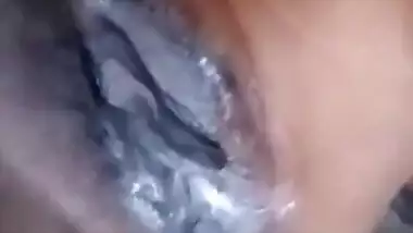 Horny Wife showing boobs and her creamy pussy