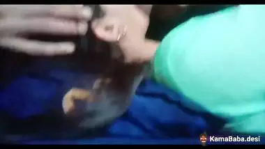 Cheating wife kisses her lover and lets him suck her boobs