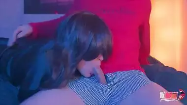 Stepson Fucked Me Deep In The Mouth, He Knew That I Was Faking And Put His Dick Deep In My Throat