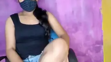 Tamil nude girl strips on a live video call and fingers pussy