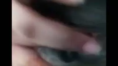 Big boobs horny GF fingering on video call to lover