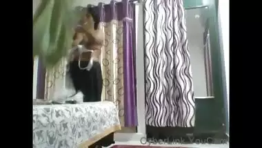 Desi telugu aunty dress changing hidden capture by her son mms clip